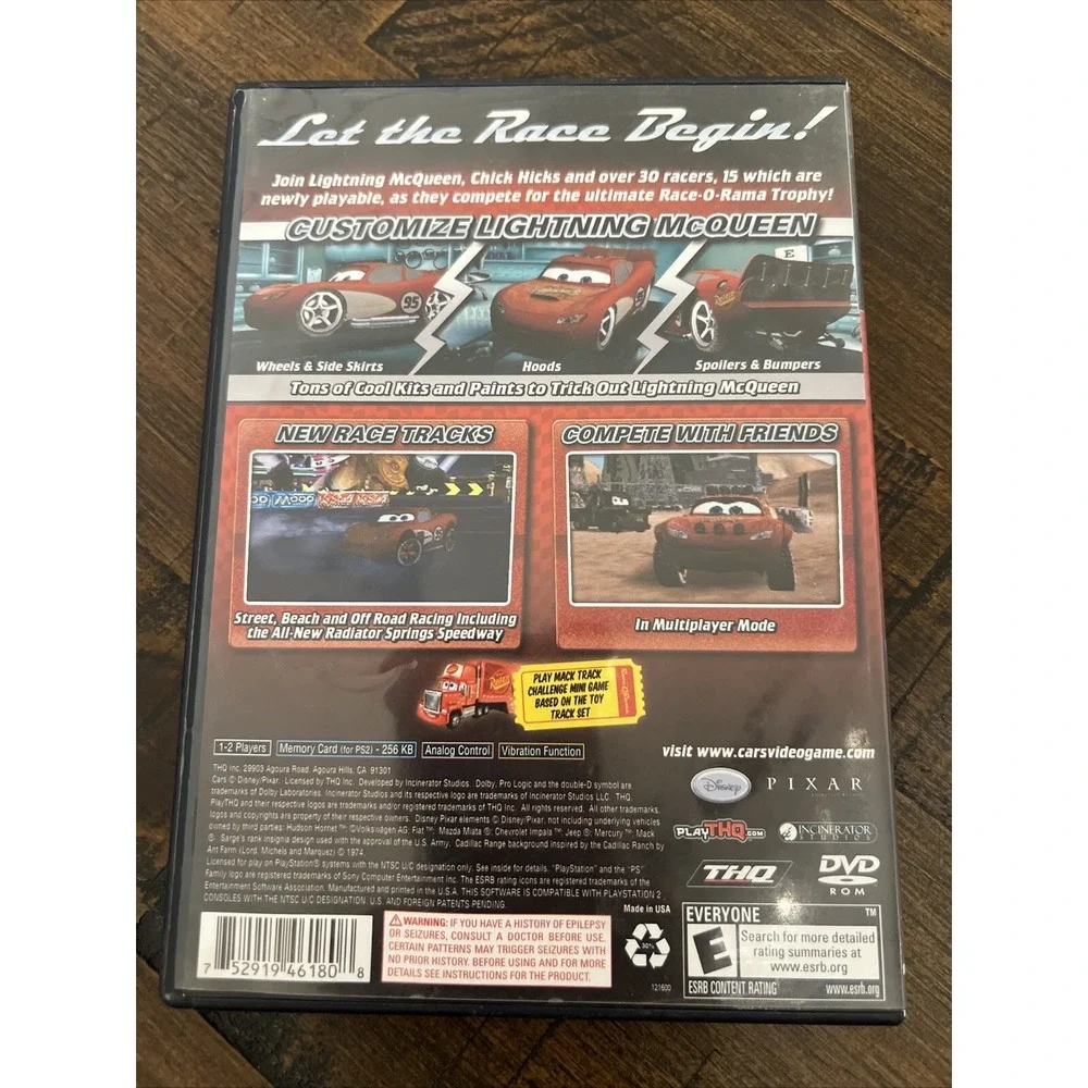 Cars Race O Rama (Sony PlayStation 2) PS2 Complete W/ Manual